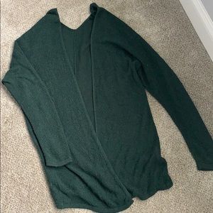 dark green cardigan